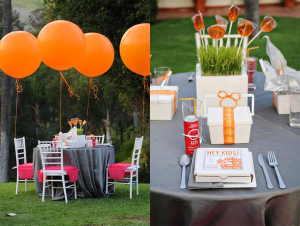 ideas para la mesa de los niños en una boda