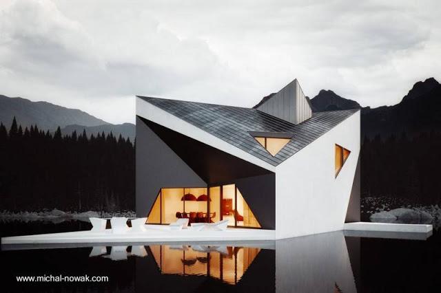 Crown House residencia diseñada por www.81.waw.pl Casa de diseño con forma de corona