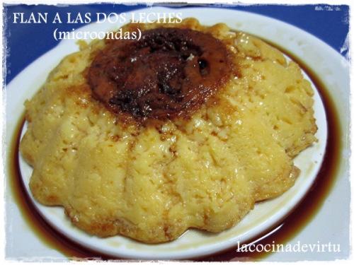 FLAN A LAS DOS LECHES (microondas) flan a las dos leches, (micro)