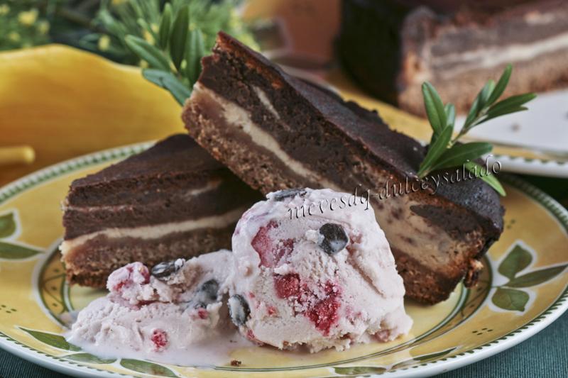 TARTA DE QUESO Y CHOCOLATE MARMOLADA TARTA DE QUESO Y CHOCOLATE MARMOLADA