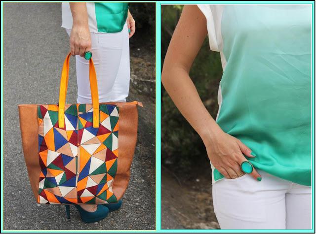 Blanco...aguamarina Blanco...aguamarina