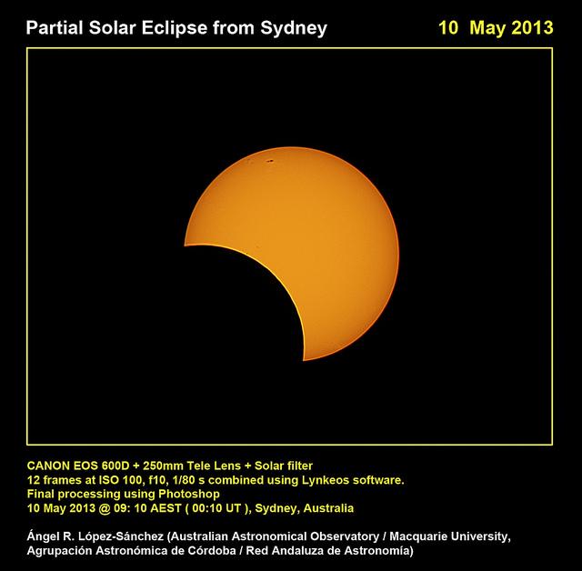 Eclipse parcial desde Sydney