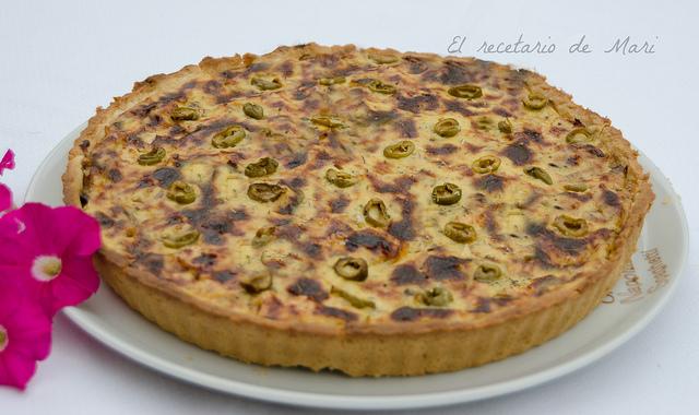TARTA SALADA DE CHAMPIÑÓN Y QUESO tarta de champiñón y queso