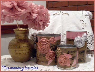 Cuadritos y latas decoradas Cuadritos y latas decoradas