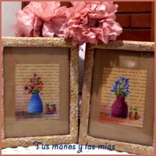 Cuadritos y latas decoradas Cuadritos y latas decoradas