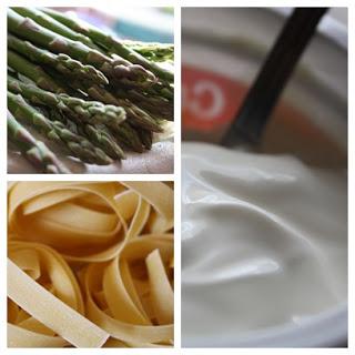 pasta con espárragos / Pasta mit grünem Spargel pasta con espárragos / Pasta mit grünem Spargel