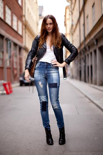 Inspiration: Denim Patchwork denimology patchwork and ripped jeans