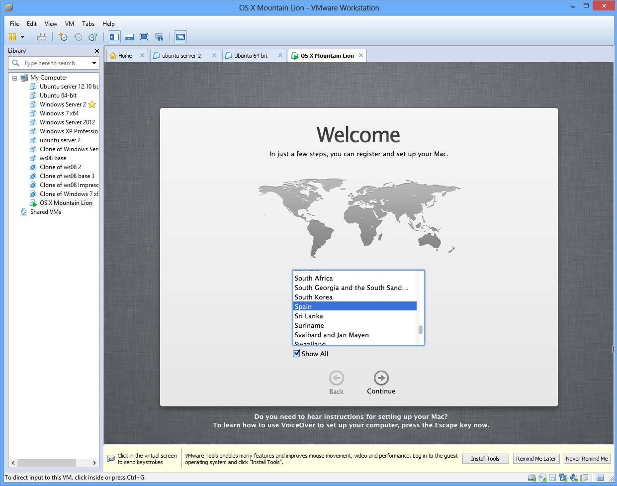 Welcome de Mac OS X
