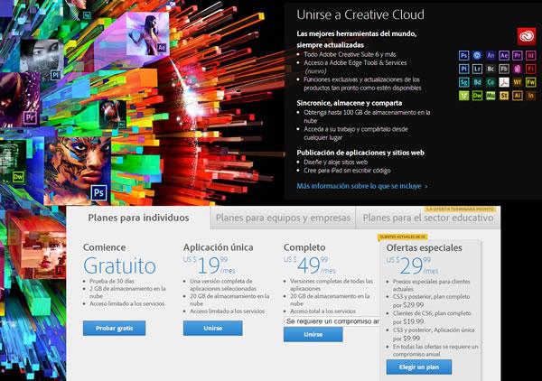 Adobe presenta al nuevo y poderoso Photoshop CC y demás paquetes en la Nube adobe-creative-cloud-precios