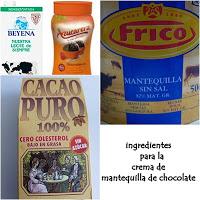 ingredientes crema mantequilla de chocolate cupcakes de chocolate