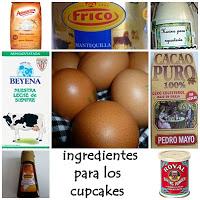 ingredientes masa cupcakes de chocolate cupcakes de chocolate