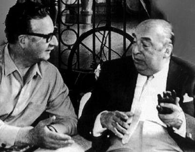 Pablo Neruda y Salvador Allende