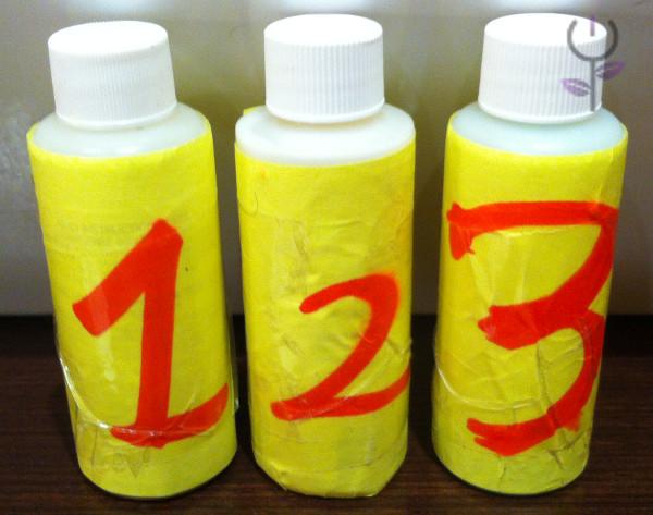 Probando tratamientos de hidratación profunda a ciegas Envases de tratamientos de hidratación profunda