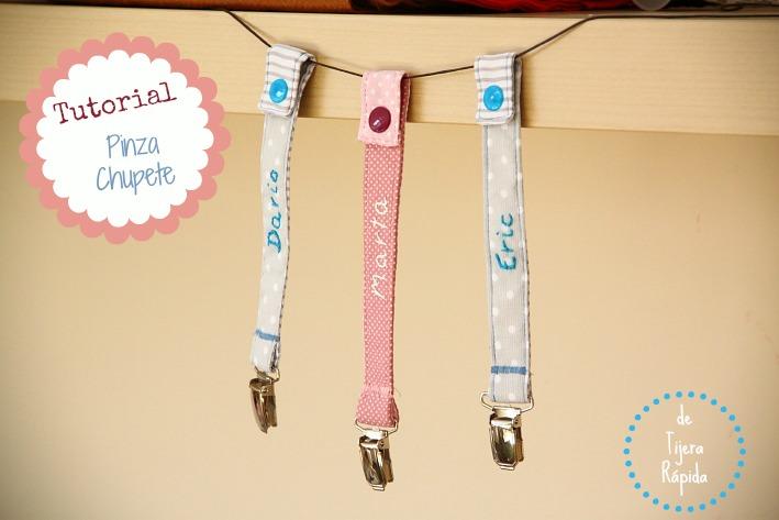 hacer pinza para chupete Tutorial pinza para sujetar chupete