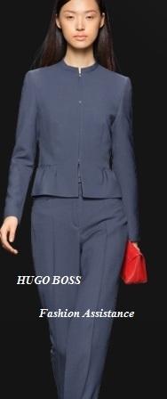 Dña. Letizia en Yuso, con traje azul de Hugo Boss