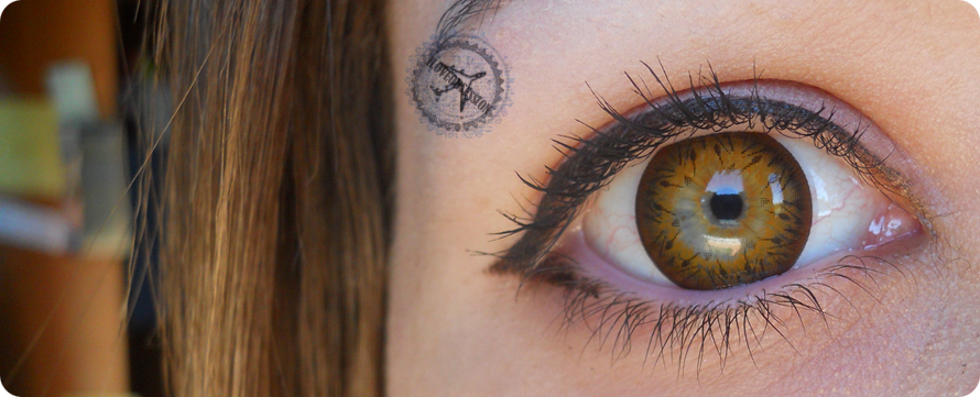 {RESEÑA} Brown Circle lenses on light eyes. {RESEÑA} Brown Circle lenses on light eyes.