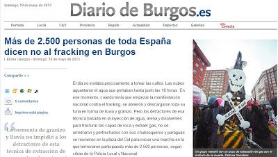 MANIFESTACIÓN EN BURGOS CONTRA EL FRACKING