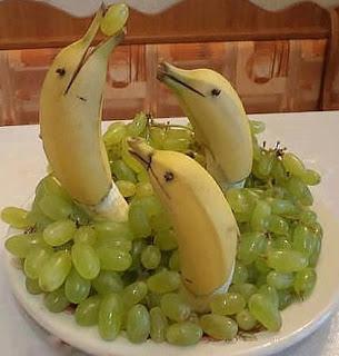 Plátanos con forma de delfín