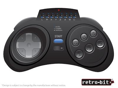 Retro-Bit Mando inalámbrico Megadrive Retro-Bit Mando inalámbrico Megadrive