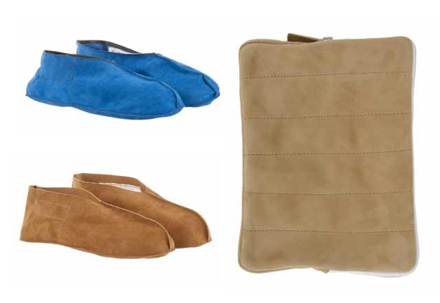 Vicky Bargalló, la colección para la p/v 2013 de pijamas y homewear made in Barcelona Zapatillas de piel-de doblefaz y funda iPad