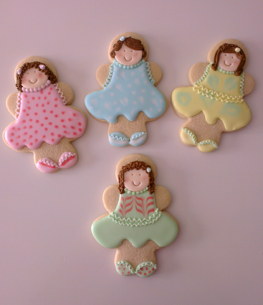 ♥ Galletas decoradas niñas y sirenas. Challenge yourself: Wet on wet