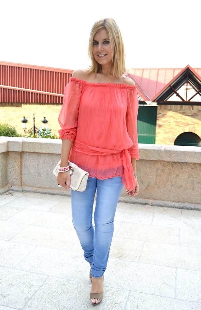 Coral blouse