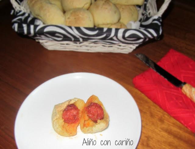 BOLLITOS PREÑAOS CON PAN DE QUESO