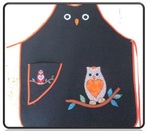 El Patchwork de la abuela. Delantales. patch_delantalbuho