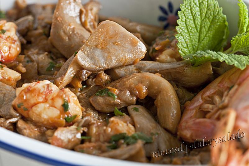 RAGUT DE SETAS CON LANGOSTINOS RAGUT DE SETAS CON LANGOSTINOS