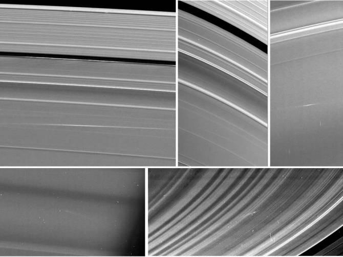 Meteoros Colisionando el Grandioso Anillo de Saturno