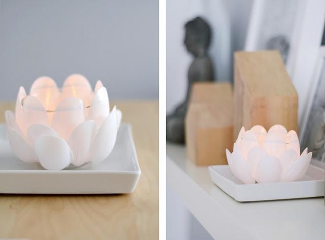 DIY...PORTAVELAS CON CUCHARAS DE PLASTICO DIY...PORTAVELAS CON CUCHARAS DE PLASTICO