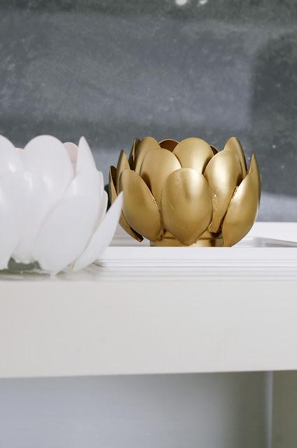 DIY...PORTAVELAS CON CUCHARAS DE PLASTICO DIY...PORTAVELAS CON CUCHARAS DE PLASTICO