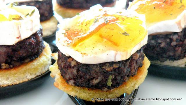 Pincho de morcilla y queso cabra