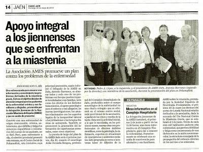 Plan integral de atención al paciente miasténico en JAÉN. Plan integral de atención al paciente miasténico en JAÉN.