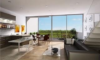 Renders Cocina Estar de departamento Duplex Renders Cocina Estar de departamento Duplex