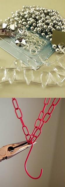 Lámpara con cestas colgantes Lámpara con cestas colgantes