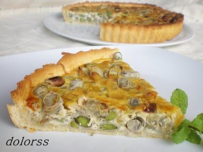 QUICHE DE HABAS CON MENTA