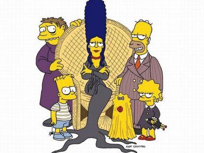 los-simpsons-y-la-familia-adams Tim Burton resucitará a La Familia Addams