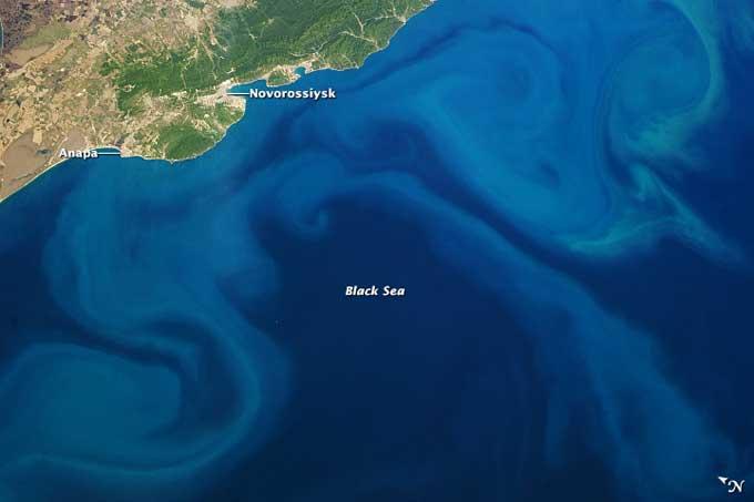 Bloom de fitoplancton en el Mar Negro, mayo de 2013