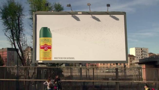 Valla publicitaria que atrapa moscas y mosquitos Valla publicitaria que atrapa moscas y mosquitos
