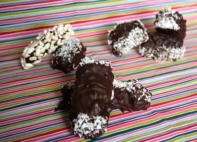 Barritas de coco y chocolate Barritas de coco y chocolate