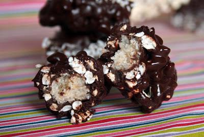 Barritas de coco y chocolate Barritas de coco y chocolate