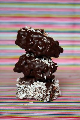 Barritas de coco y chocolate Barritas de coco y chocolate