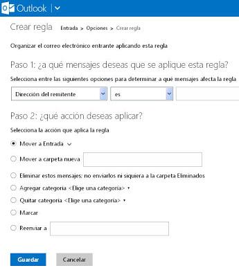 Crear reglas en outlook.com crear reglas en outlook