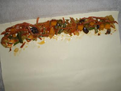 Ensaimada de Hojaldre Relleno de Verduras