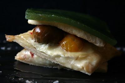 Milhojas de pizza con gelatina de albahaca para I Concurso #ArternaPizza Milhojas de pizza con gelatina de albahaca para I Concurso #ArternaPizza