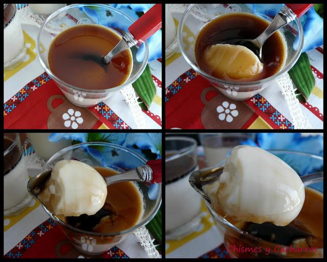 Gelatina de Leche y Miel con Sirope de Caramelo Gelatina de Leche y Miel con Sirope de Caramelo