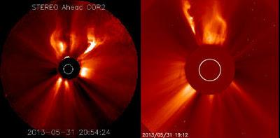 Impresionante llamarada solar M 1.0. Tormenta magnética moderada