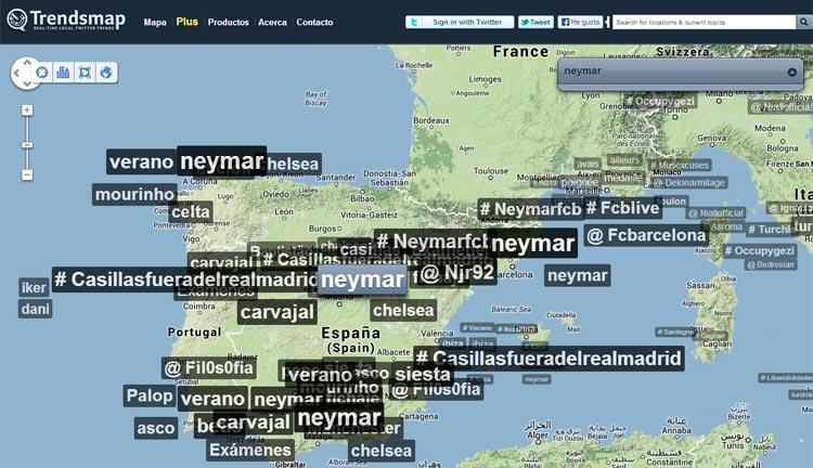Localiza un hashtag en el mundo con Trendsmap - enredenlared