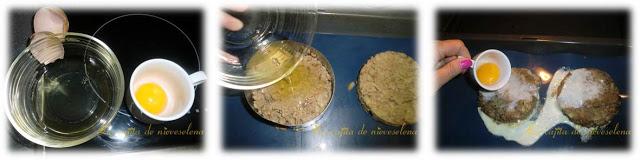 Pastel de carne individual con huevo Pastel de carne individual con huevo